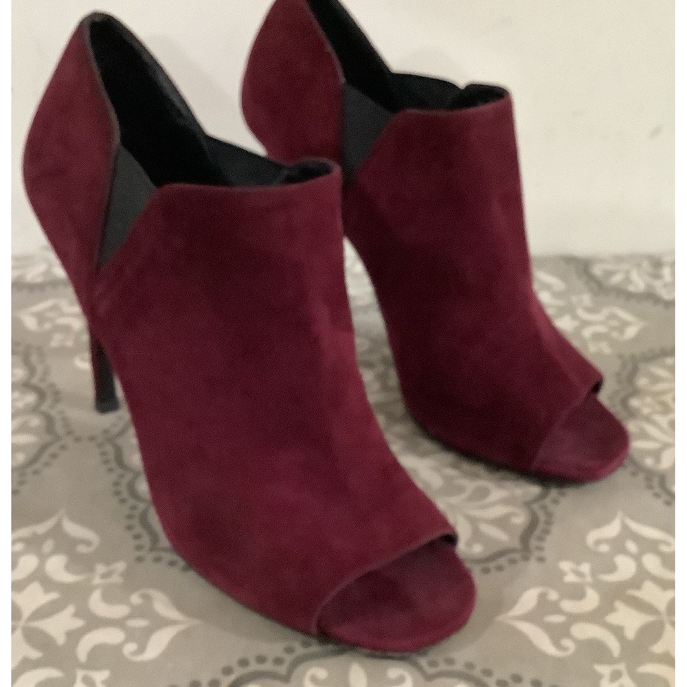 PRADA Ankle Mule Peep Toe Booties Heels Calzature Donna Women's Size 39/ 8.5